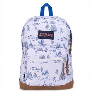 JanSport Right Pack Laptop Rucksack Rucksäcke Weiß Blau | CHEGJ71735