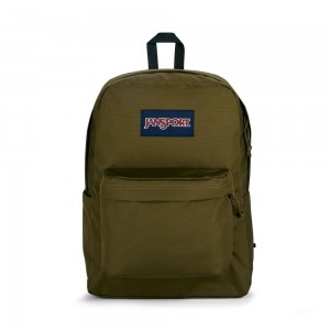 JanSport SuperBreak® Plus Laptop Rucksack Rucksäcke Olivgrün | ECHVG28798