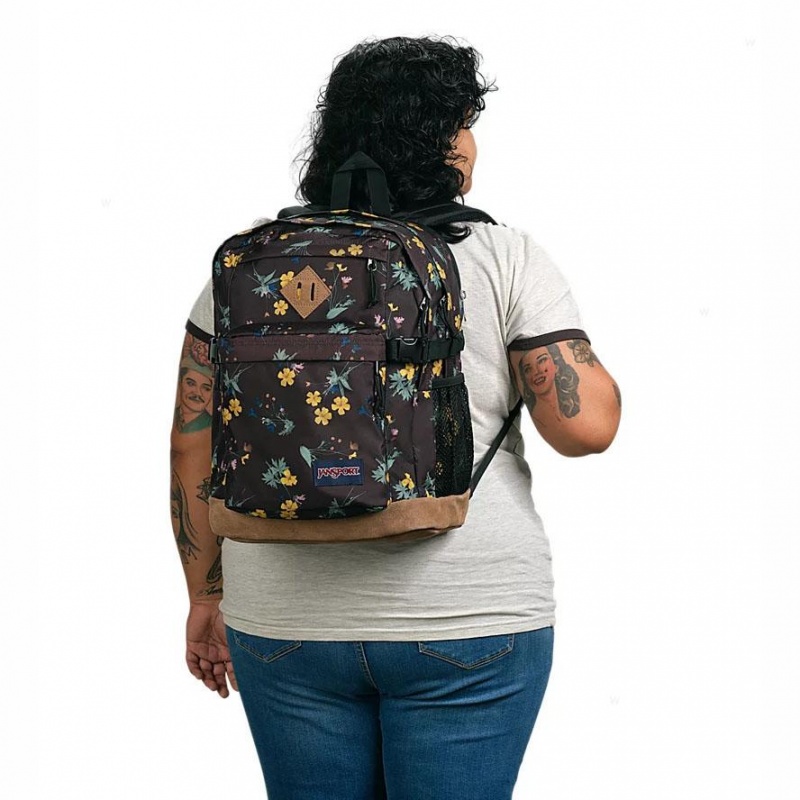 JanSport DARK FLORA BUNDLE Laptop Rucksack Rucksäcke Braun | CHEAH65423