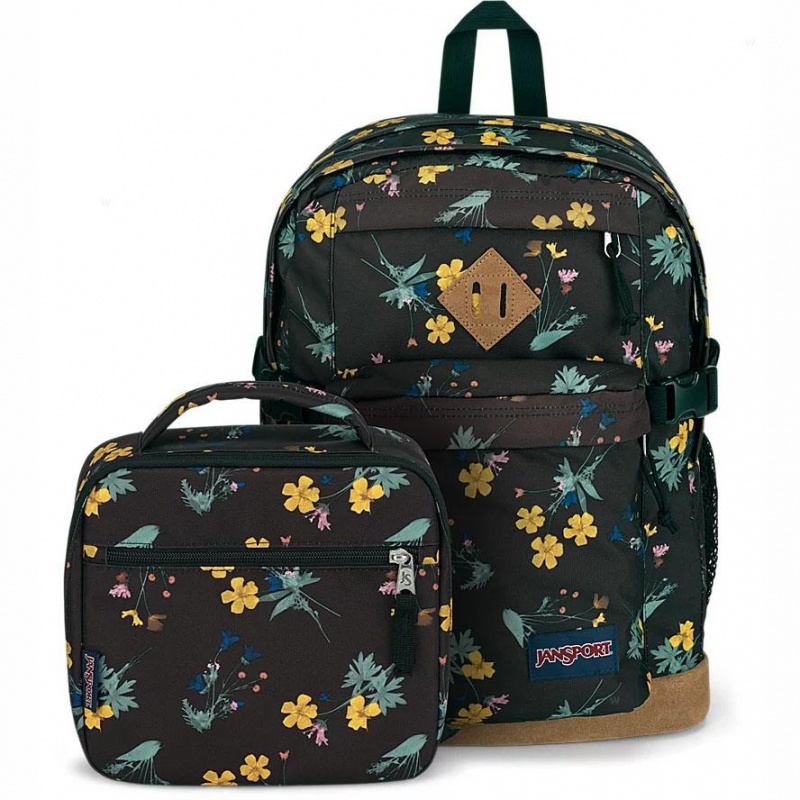 JanSport DARK FLORA BUNDLE Laptop Rucksack Rucksäcke Braun | CHEAH65423