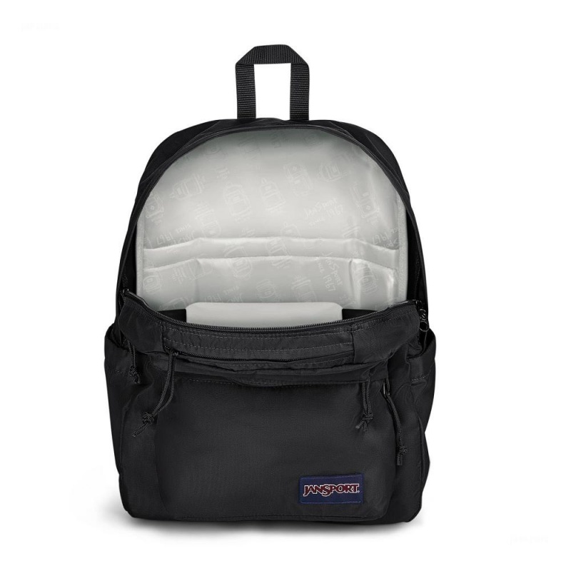 JanSport Double Break Laptop Rucksack Rucksäcke Schwarz | LCHTR20938