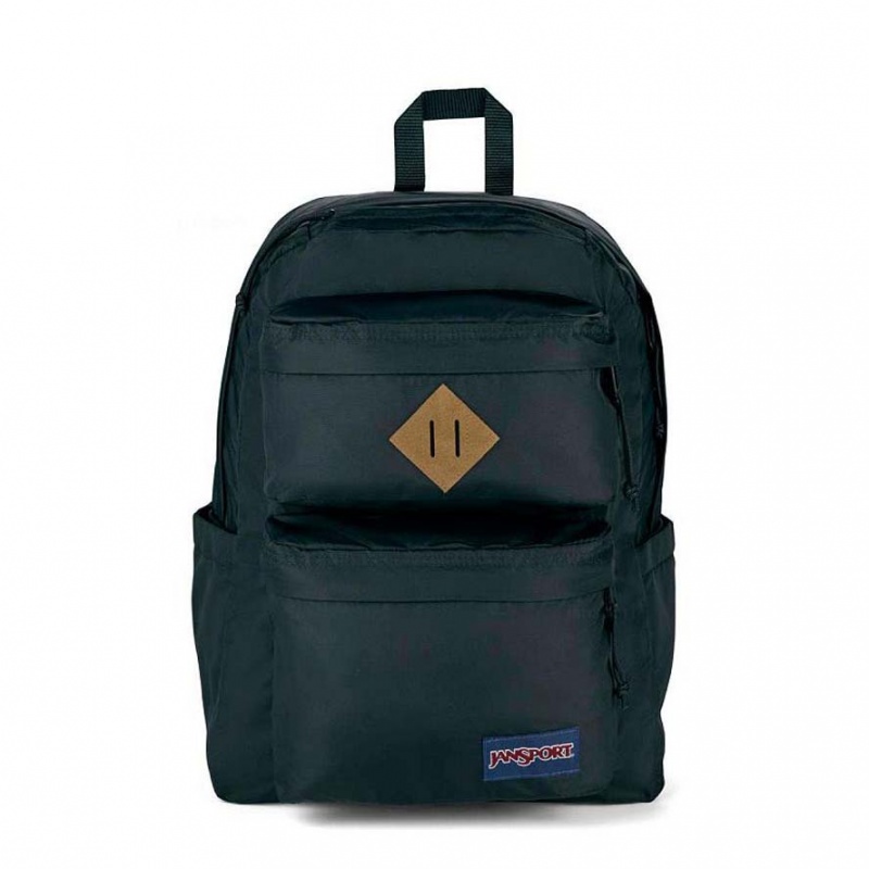 JanSport Double Break Laptop Rucksack Rucksäcke Schwarz | LCHTR20938