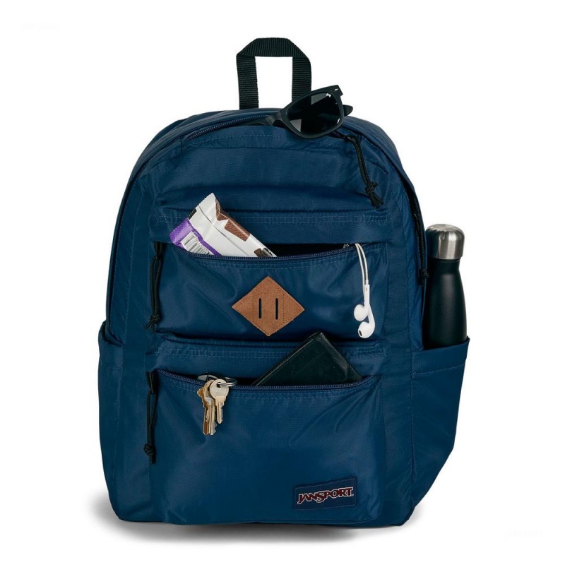 JanSport Double Break Laptop Rucksack Rucksäcke Navy | MCHFT21441