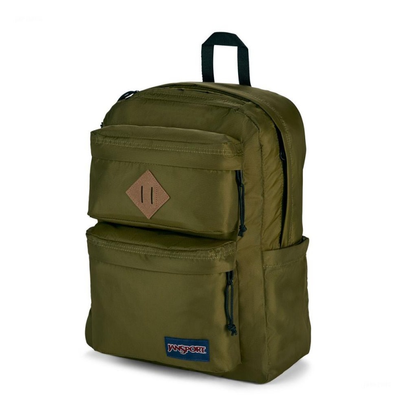 JanSport Double Break Laptop Rucksack Rucksäcke Olivgrün | GCHEC44990