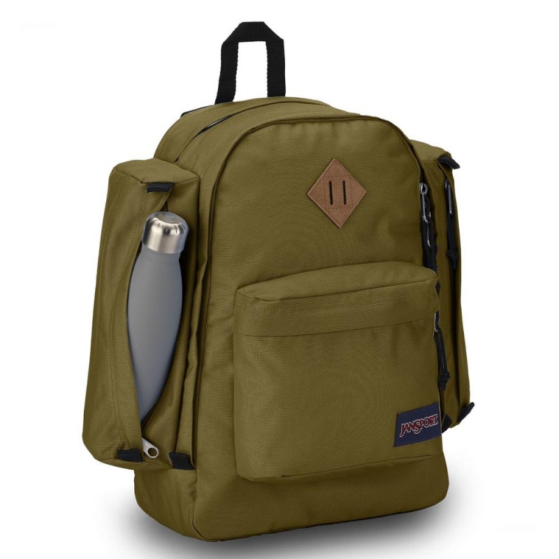 JanSport Field Pack Laptop Rucksack Rucksäcke Olivgrün | UCHTG54569