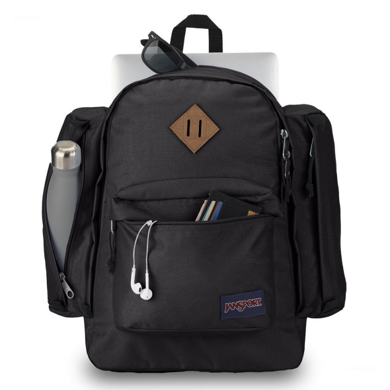 JanSport Field Pack Laptop Rucksack Rucksäcke Schwarz | CHDFL15151