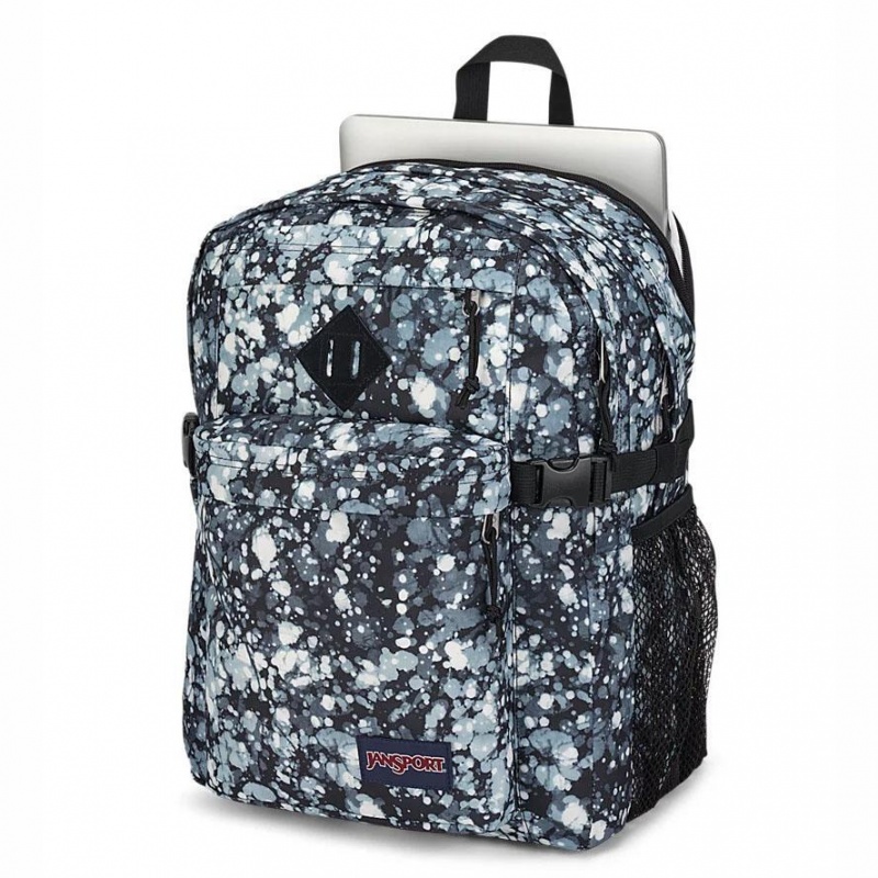 JanSport Main Campus Schulrucksäcke Rucksäcke Blau Schwarz | CHJKU48861