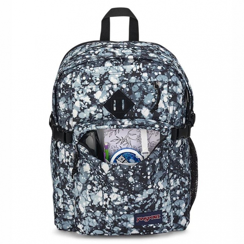 JanSport Main Campus Schulrucksäcke Rucksäcke Blau Schwarz | CHJKU48861