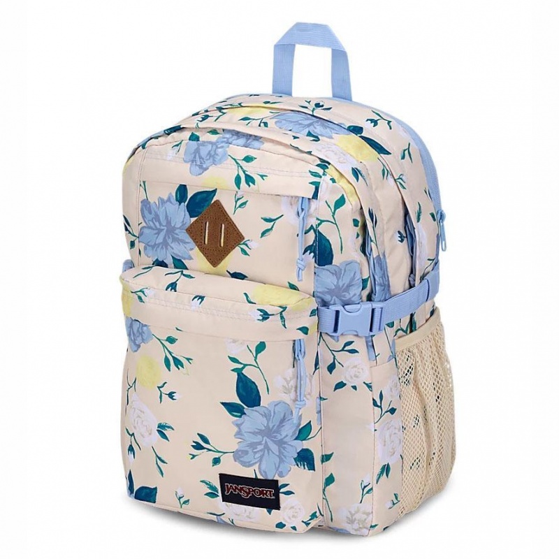 JanSport Main Campus Schulrucksäcke Rucksäcke Blau Gelb | CHCVG28415