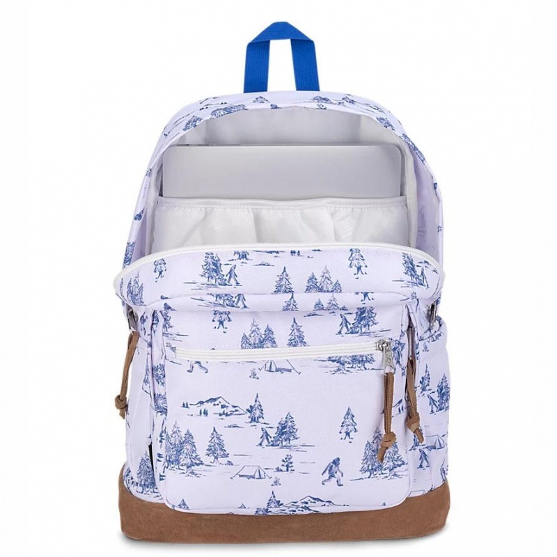 JanSport Right Pack Laptop Rucksack Rucksäcke Weiß Blau | CHEGJ71735