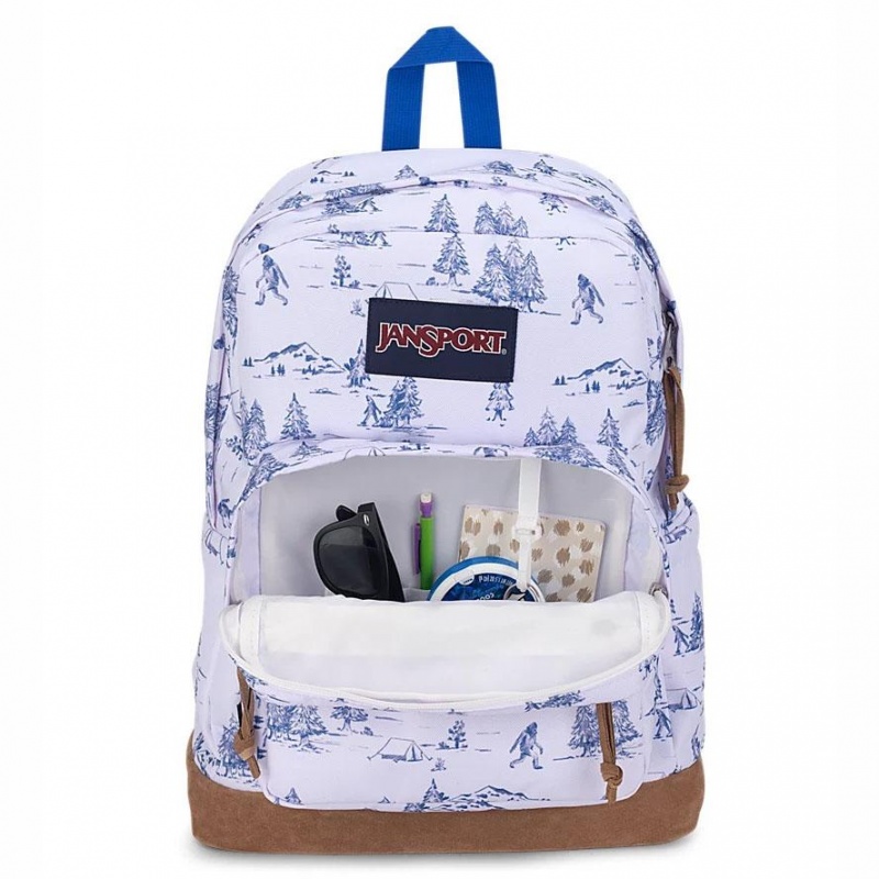 JanSport Right Pack Laptop Rucksack Rucksäcke Weiß Blau | CHEGJ71735