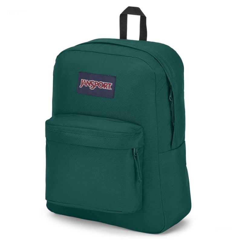 JanSport SuperBreak® Plus Laptop Rucksack Rucksäcke Tiefesgrün | CHJZR81853