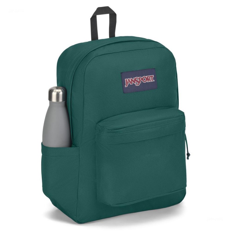 JanSport SuperBreak® Plus Laptop Rucksack Rucksäcke Tiefesgrün | CHJZR81853