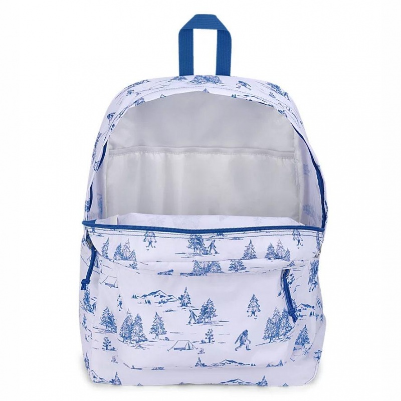 JanSport SuperBreak® Plus Schulrucksäcke Rucksäcke Weiß Blau | FCHHY13923